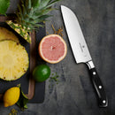 Victorinox Grand Maitre Stainless Steel Forged Santoku Knife, 17 cm, Black, Swiss Made