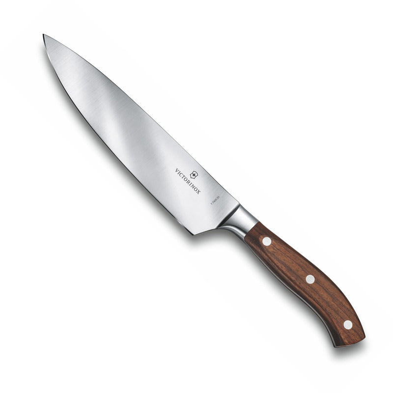 Victorinox Grand Maitre Stainless Steel Forged Carving/Chopping Knife,Straight Edge,Rosewood,20 cm, Swiss made