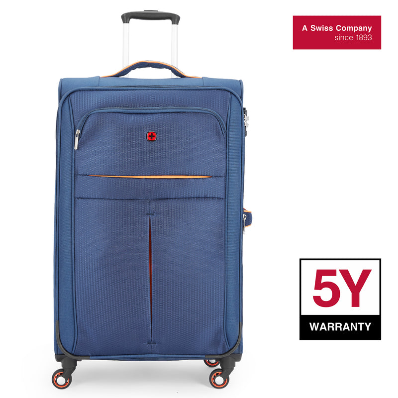 Wenger Fiero Large Softside Suitcase, 116 Litres, Blue, Swiss designed