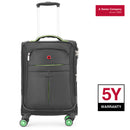 Wenger Fiero-Pro Carry-on Softside Suitcase, 45 Litres, Black/Green, Swiss designed-blend of style & function