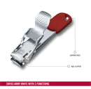 Victorinox Unisex Lanyard Hole Blister Nail Clipper, Stainless Steel, Red, Standard, Swiss Made