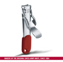 Victorinox Unisex Lanyard Hole Blister Nail Clipper, Stainless Steel, Red, Standard, Swiss Made