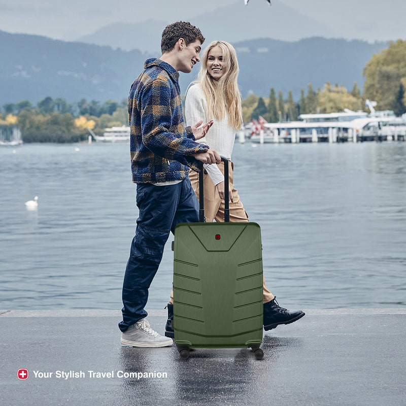 Wenger Pegasus Large Hardshell Suitcase, 99 Litres, Military Green, Swiss designed-blend of style & function