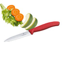 Victorinox Swiss Classic Kitchen Knife Set of 2-Straight Edge Knife & Traditional Peeler,Red