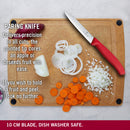 Victorinox Swiss Classic Kitchen Knife Set of 2-Straight Edge Knife & Traditional Peeler,Red