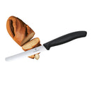 Victorinox Swiss Made Swiss Classic Kitchen Knife Set 2-Wavy Edge Knife & Traditional Peeler,Black