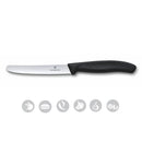 Victorinox Swiss Made Swiss Classic Kitchen Knife Set 2-Wavy Edge Knife & Traditional Peeler,Black