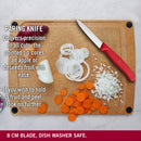 Victorinox Swiss Made Swiss Classic Stainless Steel Kitchen Knife Set of 2, Straight & Wavy Edge Knives, Red