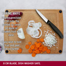 Victorinox Swiss Made Swiss Classic Stainless Steel Kitchen Knife Set of 2, Straight & Wavy Edge Knives, Black