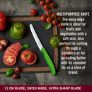 Victorinox Swiss Made Swiss Classic Stainless Steel Kitchen Knife Set of 2, Straight & Wavy Edge, Green