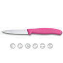 Victorinox Swiss Made Swiss Classic Kitchen Knife Set of 2-Straight Edge Knife & Universal Peeler,Pink