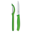Victorinox Swiss Made Swiss Classic Kitchen Knife Set of 2-Straight Edge Knife & Universal Peeler,Green