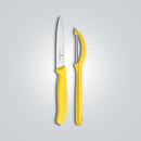 Victorinox Swiss Made Swiss Classic Kitchen Knife Set of 2-Straight Edge Knife & Universal Peeler,Yellow