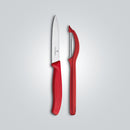 Victorinox Swiss Made Swiss Classic Kitchen Knife Set of 2-Straight Edge Knife & Universal Peeler,Red