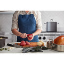 Victorinox Swiss Made Kitchen Knife, Set of 2-Sharp Wavy Edge Knife and Stainless Steel Universal Peeler, Red