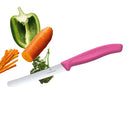 Victorinox Swiss Made Swiss Classic Kitchen Knife Set of 2-Wavy Edge Knife & Universal Peeler,Pink
