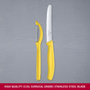 Victorinox Swiss Made Swiss Classic Kitchen Knife Set of 2-Straight Edge Knife & Universal Peeler,Yellow