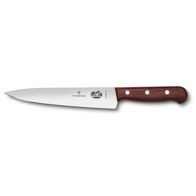 Victorinox Rosewood Carving Knife Stainless Steel Straight Edge Blade Ideal for Large Cuts Professional and Home Use Wooden 19 cm Swiss Made
