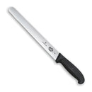 Victorinox Fibrox Handle-Stainless Steel Slicing/Larding Knife,Wavy Edge Pointed Tip,Black,25 cm
