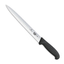 Victorinox Fibrox Handle-Stainless Steel Slicing/Larding Knife,Wavy Edge Pointed Tip,Black,25 cm