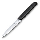 Victorinox Swiss Modern Pairing Knife For Vegetable & Fruit Cutting, Straight Edge, 10 cm Black, Swiss Made