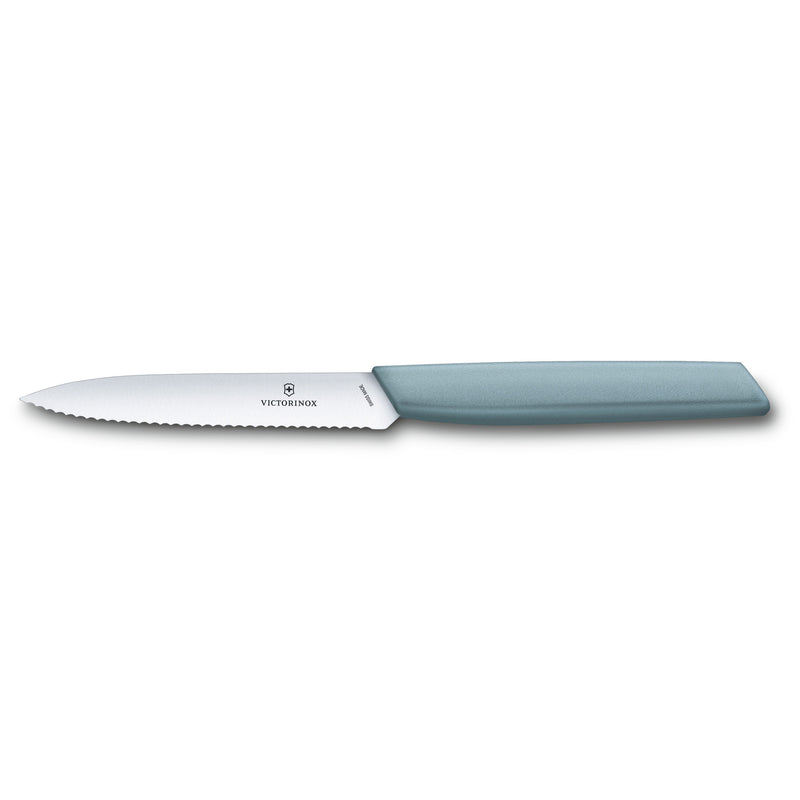 Victorinox Swiss Modern Pairing Knife For Vegetable & Fruit Cutting, Wavy Edge, 10 cm Arona, Swiss Made
