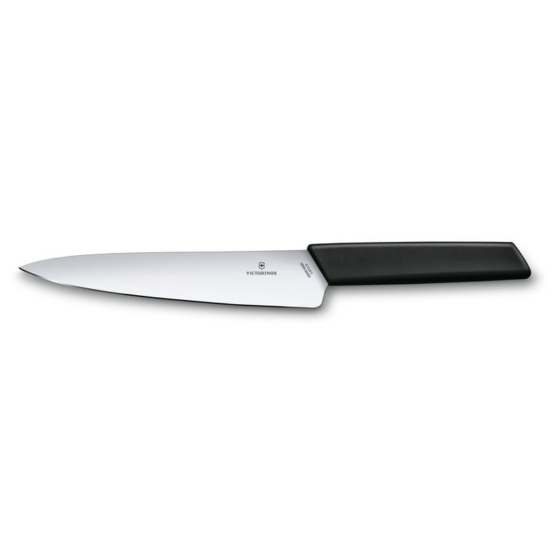 Victorinox Swiss Modern Carving Knife for Chefs & Home Use, 19 cm Black, Swiss Made