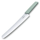 Victorinox Swiss Modern Bread & Pastry Knife for Cutting Cake, Butter,Wavy Edge, 26 cm Aqua, Swiss Made