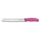 Victorinox Swiss Made Swiss Classic Bread & Pastry Knife for Cutting Cake, Butter, Wavy Edge, 21 cm Pink