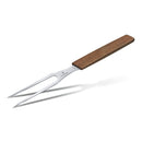 Victorinox Swiss Modern Carving Fork Stainless Steel Kitchen Utensil for Fruits Vegetables & Meat 15 cm Walnut Wood Swiss Made