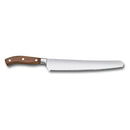 Victorinox Grand Maitre Bread & Pastry Knife Wavy Edge for Cutting Cake Butter Wooden Handle 26 cm Brown Swiss Made