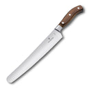 Victorinox Grand Maitre Bread & Pastry Knife Wavy Edge for Cutting Cake Butter Wooden Handle 26 cm Brown Swiss Made