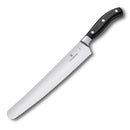 Victorinox Grand Maitre Bread & Pastry Knife Wavy Edge for Cutting Cake Butter POM Handle 26cm Black Swiss Made