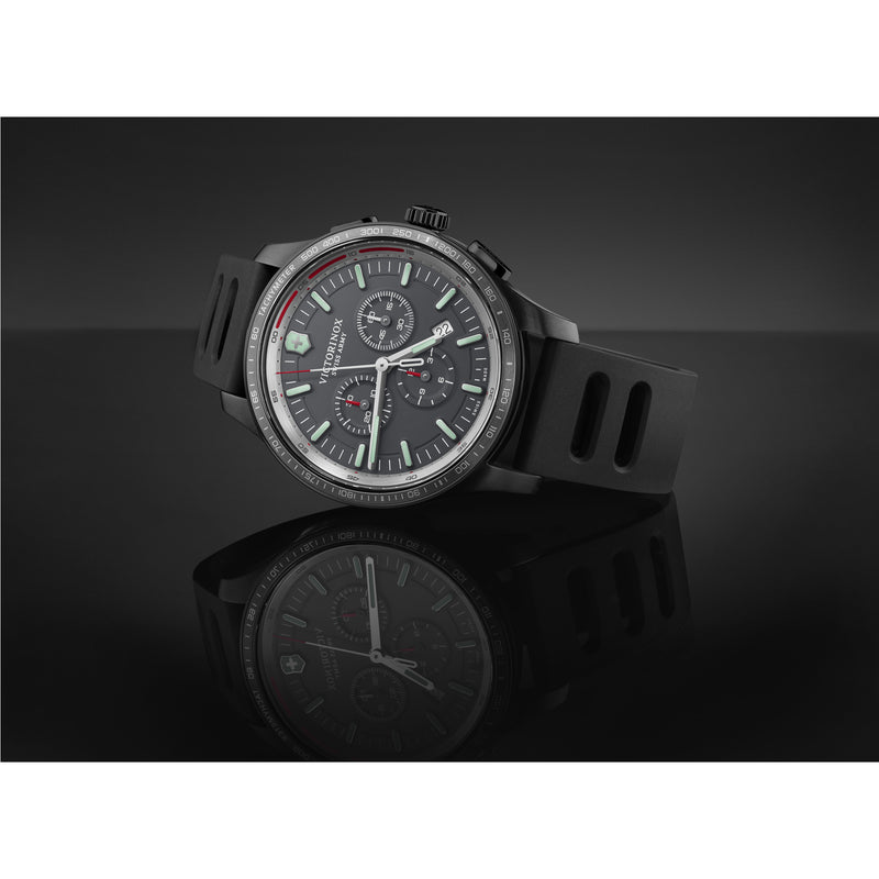 Victorinox Swiss Made Alliance Sport Chronograph Analog 44 mm Grey Dial Men's Watch