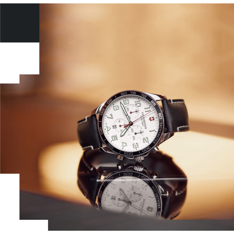 Victorinox Swiss Made Fieldforce Chrono 42 mm White Dial Men's Watch