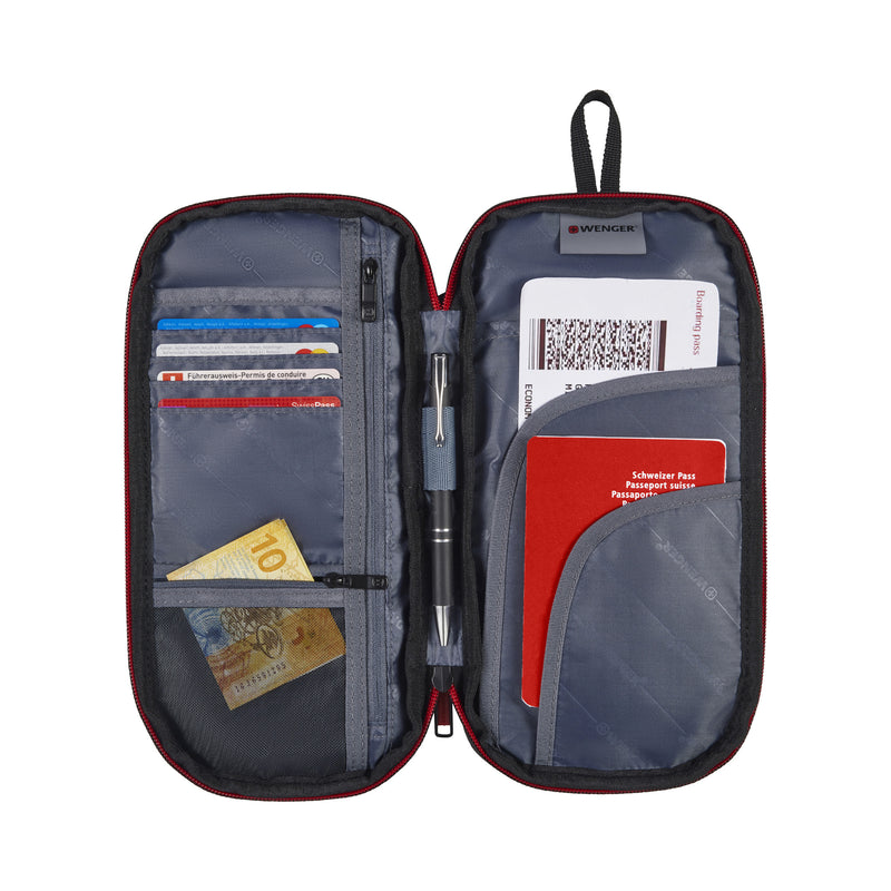Wenger, Travel Document Organizer, Black Swiss Designed-Blend of Style and Function