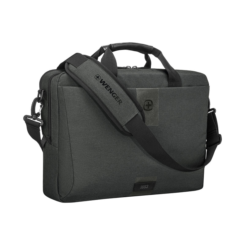 Wenger, MX ECO Brief, 16 Inch Laptop Briefcase, 15 Liters Charcoal, Swiss Designed-Blend of Style and Function